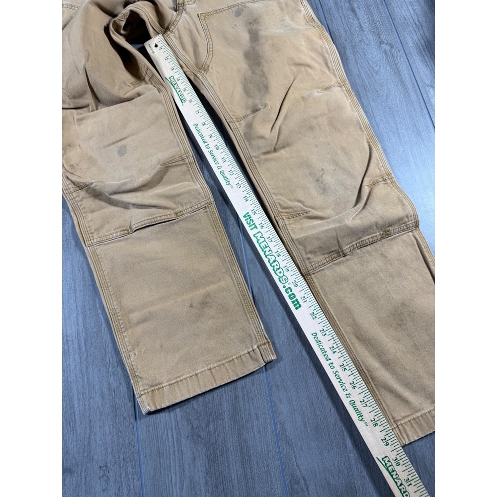 Carhartt Double Knee Work Pants 31x32 Tan Relaxed Fit Rugged Canvas Distressed - Picture 4 of 8
